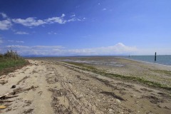 La spiaggia nell'area di Casa Spina
